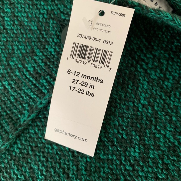 NWT Gap Dino Sweater Sz 6-12m - Picture 6 of 6